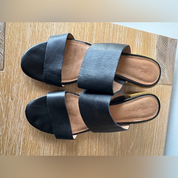 Madewell The Kiera Mule Sandals in True Black Leather - Picture 6 of 16